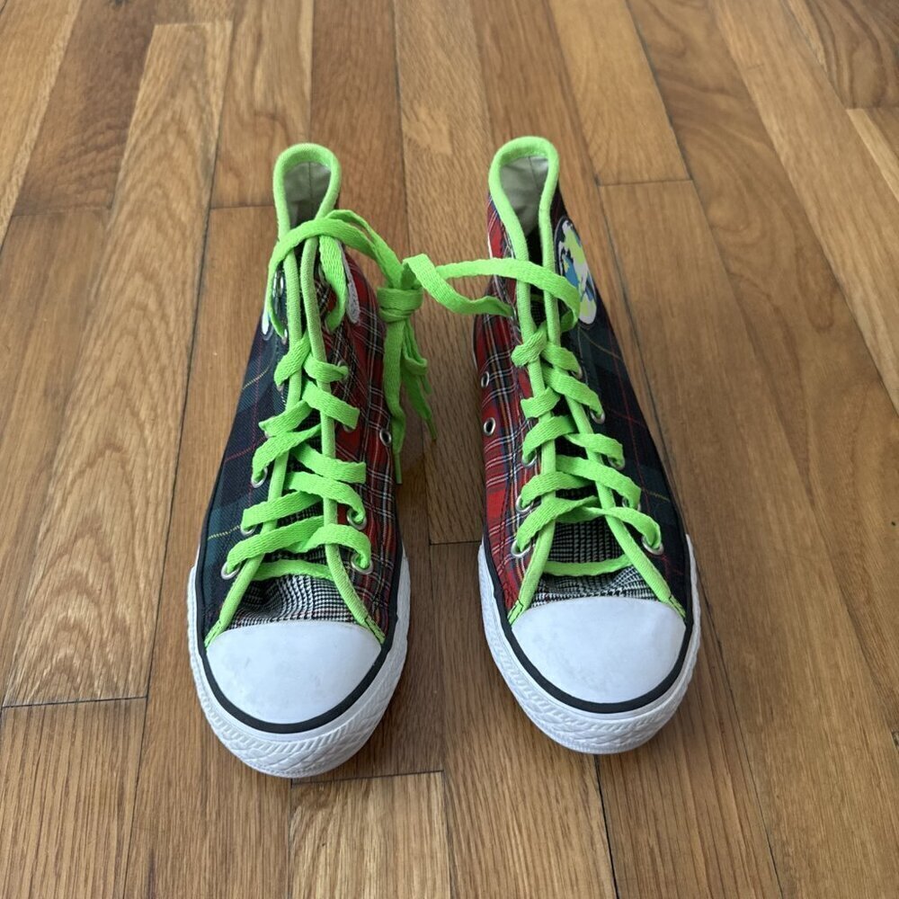 Converse All Star Chuck Taylor Youth Plaid Shoes Size 2